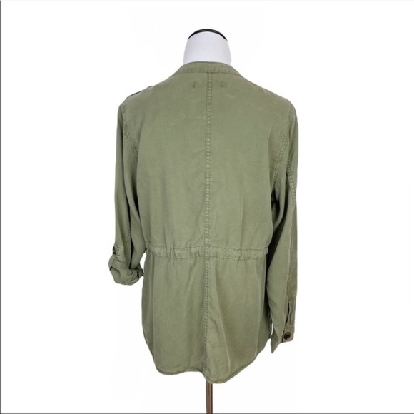 NWT Knox Rose Draped Cargo Jacket Top Lightweight Pockets Green Size Small - Picture 7 of 10